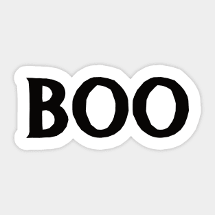 BOO Minimalist Scary Halloween Sticker